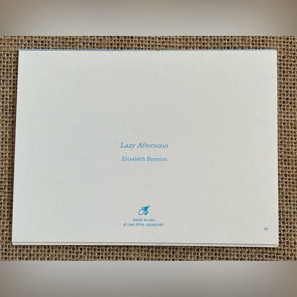 Vintage Late Afternoon Fishing Boats Elizabeth Boynton Birthday Card Framable - Picture 3 of 4